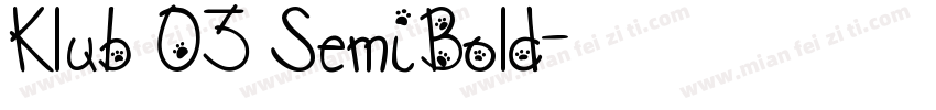 Klub 03 SemiBold字体转换